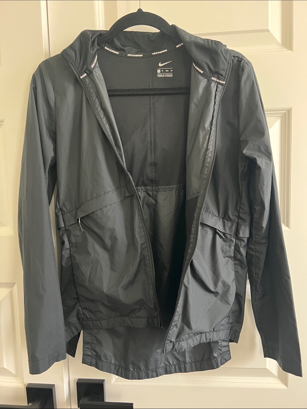 Nike Black Hooded Windbreaker Jacket